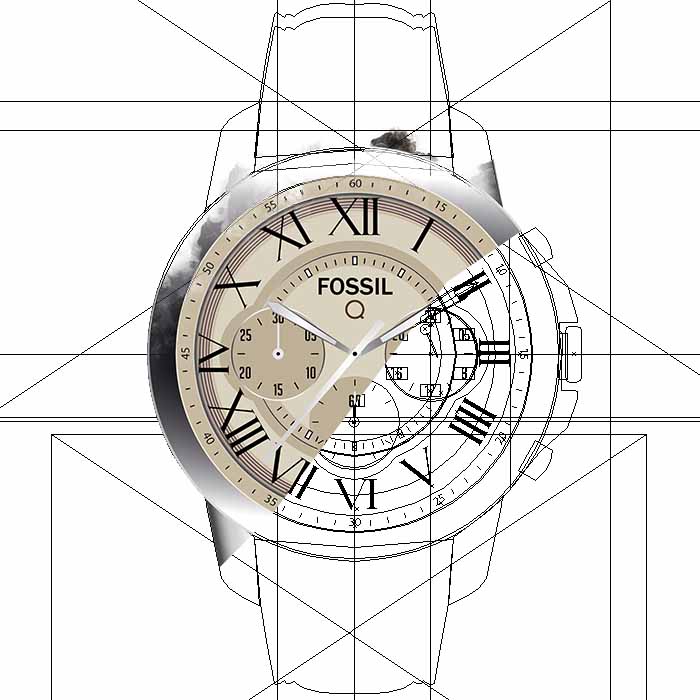 Reproduction d'une montre verctorisé